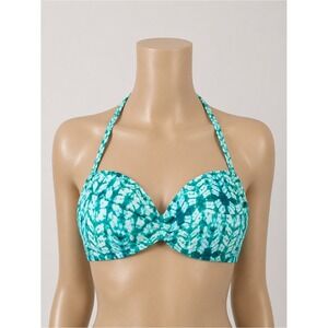 Converse One Star Womens Green‎ Tie Dye Bandeau Halter Bikini Top Large